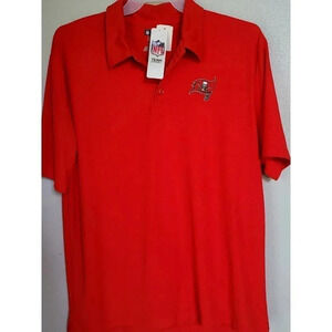 NFL Team Apparel Mens XL Cool Tampa Bay Buccaneers Polo Shirt Red